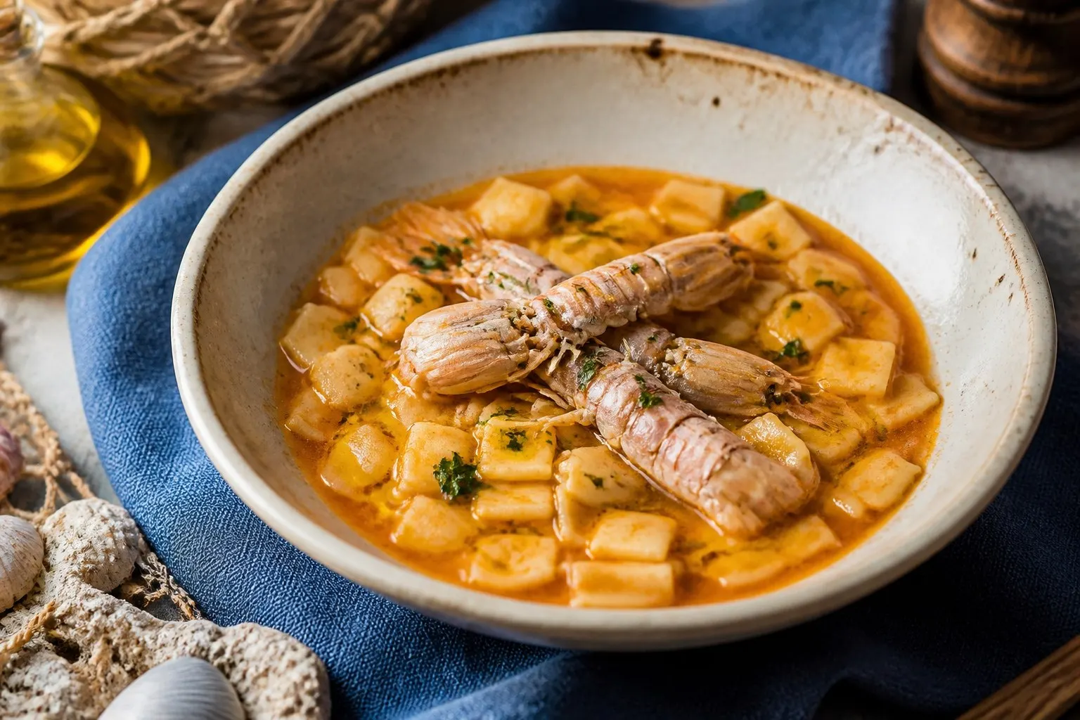 Quadrucci con le Cicale di Mare (Ancona e Costa del Conero) — piatto tipico delle Marche