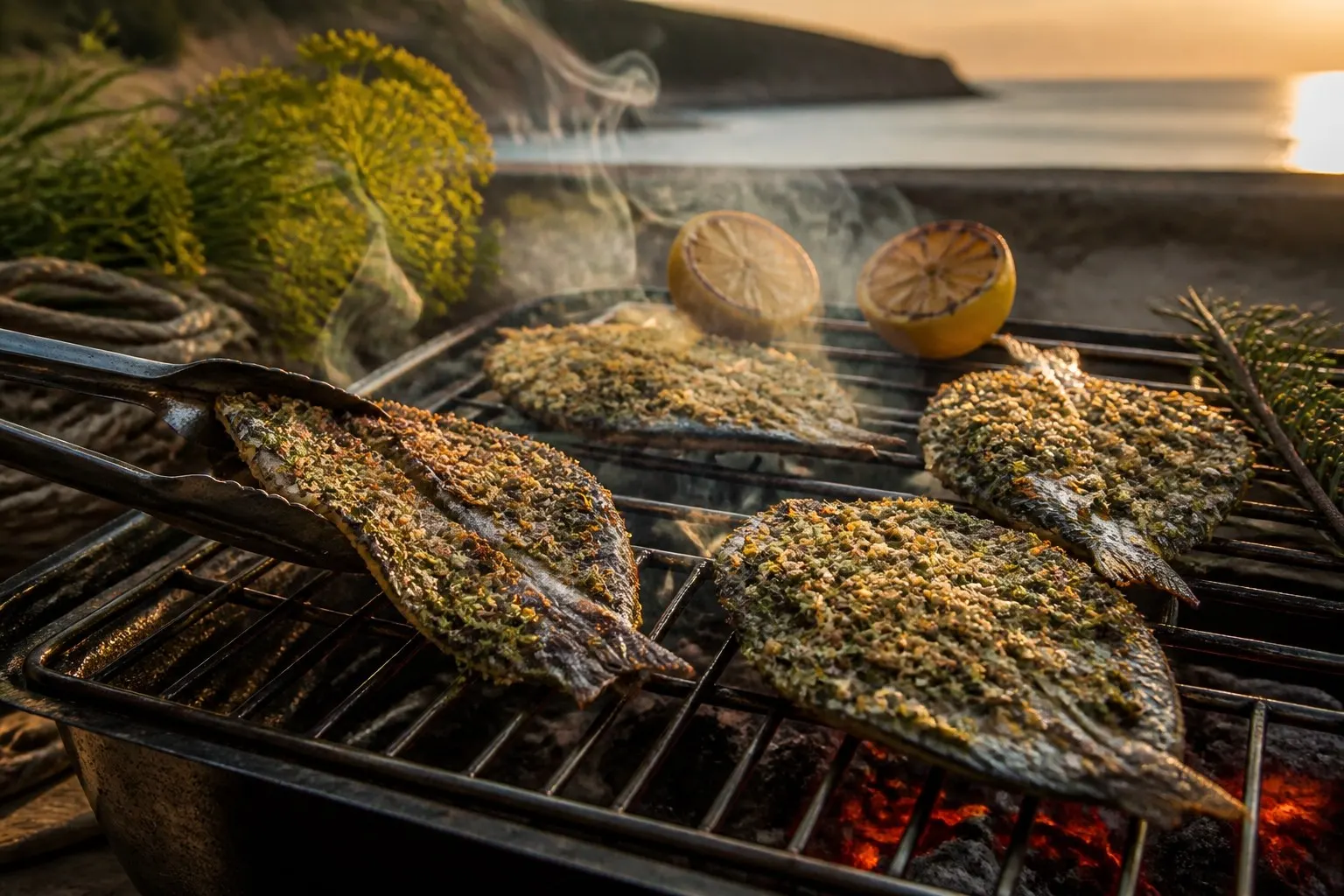 Sardoncini Scottadito con Panatura alle Erbe (Costa Marchigiana) — piatto di mare delle Marche